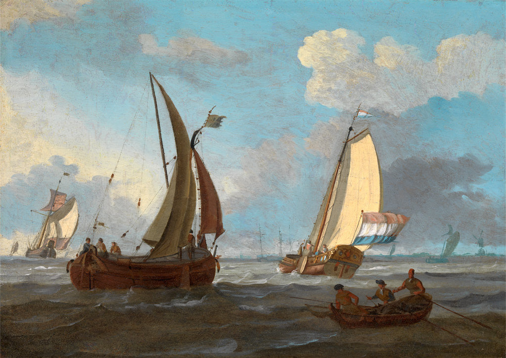 Detail of Dutch Shipping off the Low Countries by Adam Silo