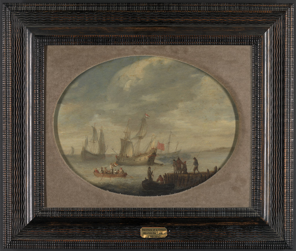 Detail of Armed Merchantmen off the Dutch Coast Preparing to Set Sail by De Verwer