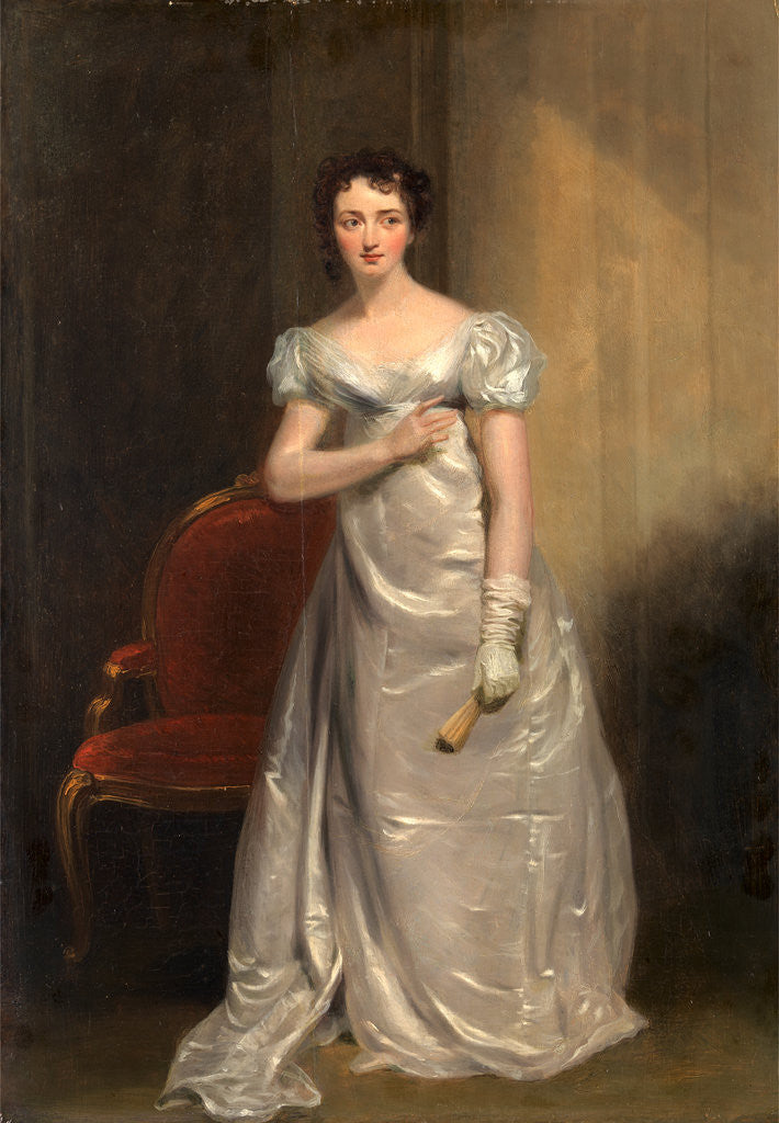 Detail of Harriet Smithson as Miss Dorillon, in 'Wives as They Were, and Maids as They Are' by Elizabeth Inchbald by George Clint