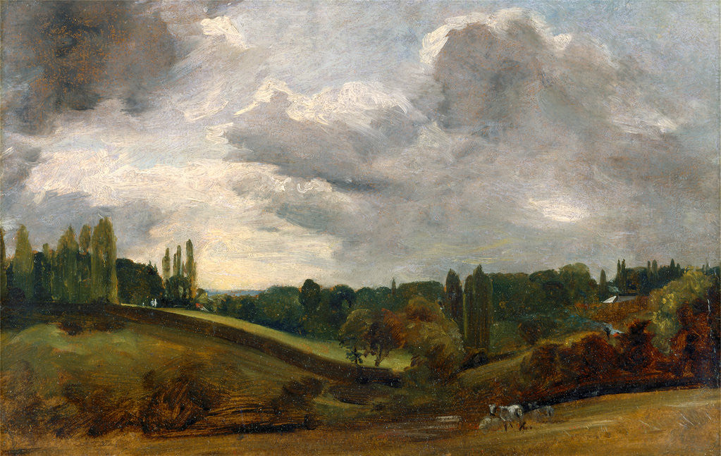 Detail of View at East Bergholt Highgate by John Constable