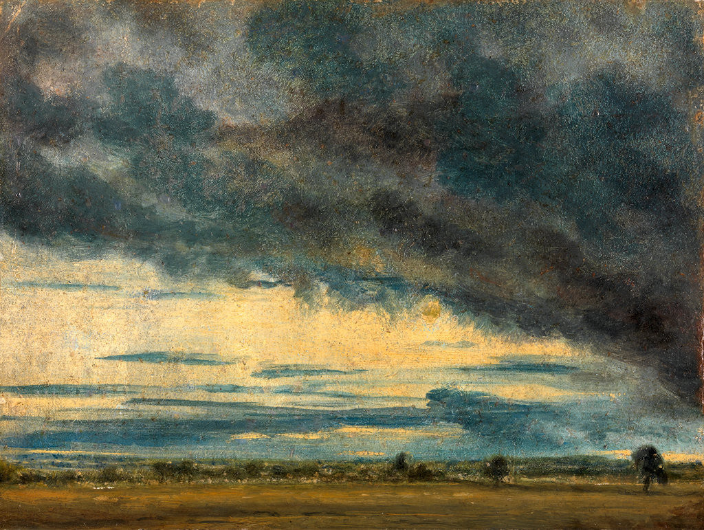 Detail of Cloud Study Evening Landscape After Rain by John Constable