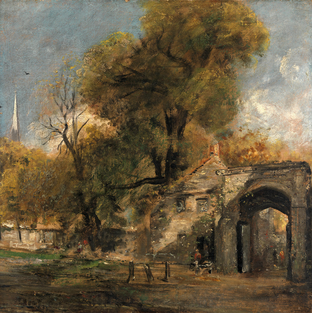 Detail of Harnham Gate, Salisbury by John Constable