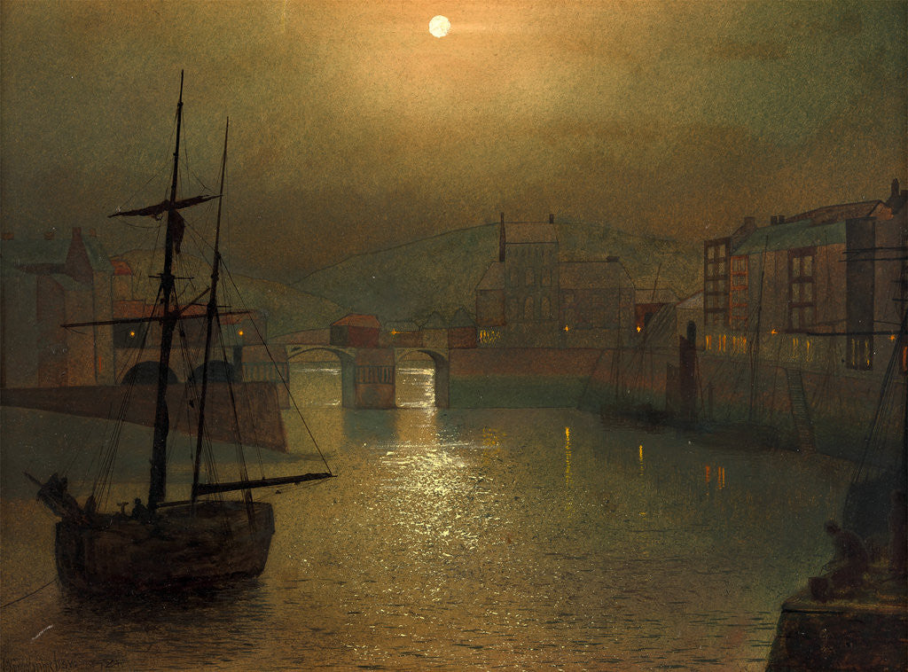 Detail of Harbor Scene by John Atkinson Grimshaw