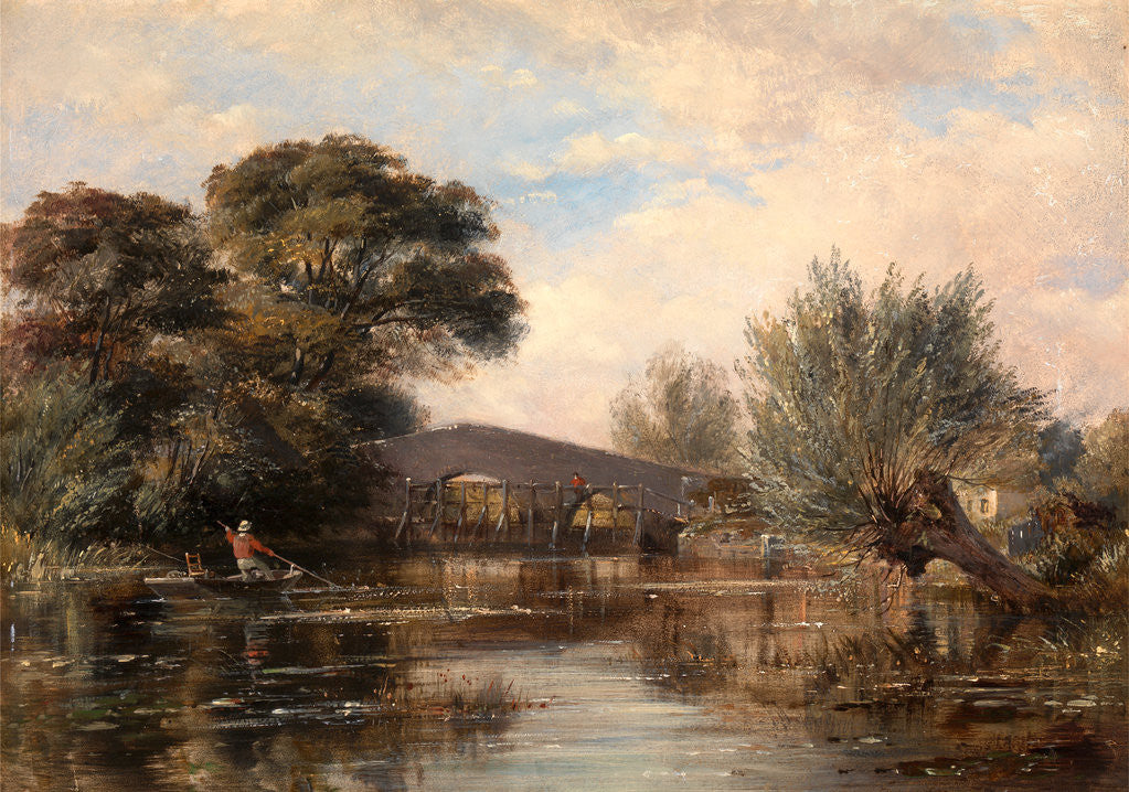 Detail of Godstow Bridge near Oxford by Edward William Cooke