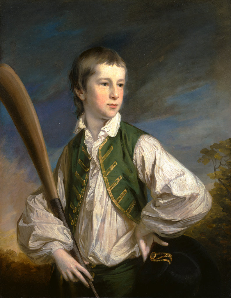 Detail of Charles Collyer as a Boy, with a Cricket Bat by Francis Cotes