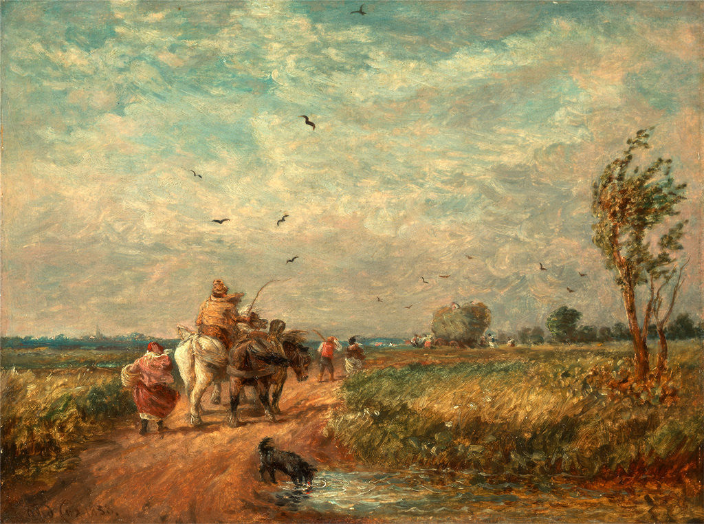 Detail of Going to the Hayfield Going Home from Haymaking by David Cox