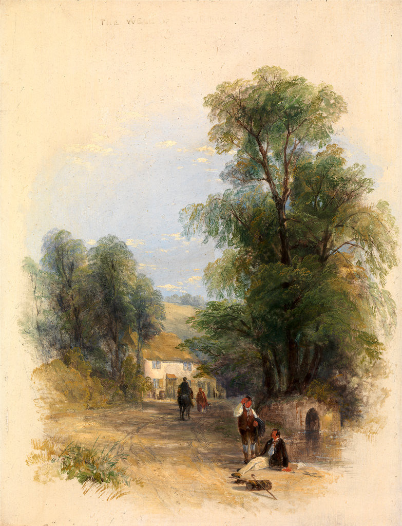 Detail of The Well of St. Keyne by Thomas Creswick