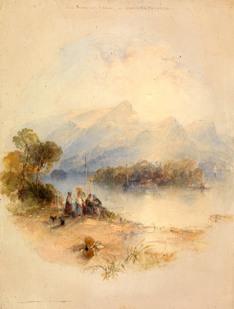 Detail of The Summer Bower, Derwent Water by Thomas Creswick