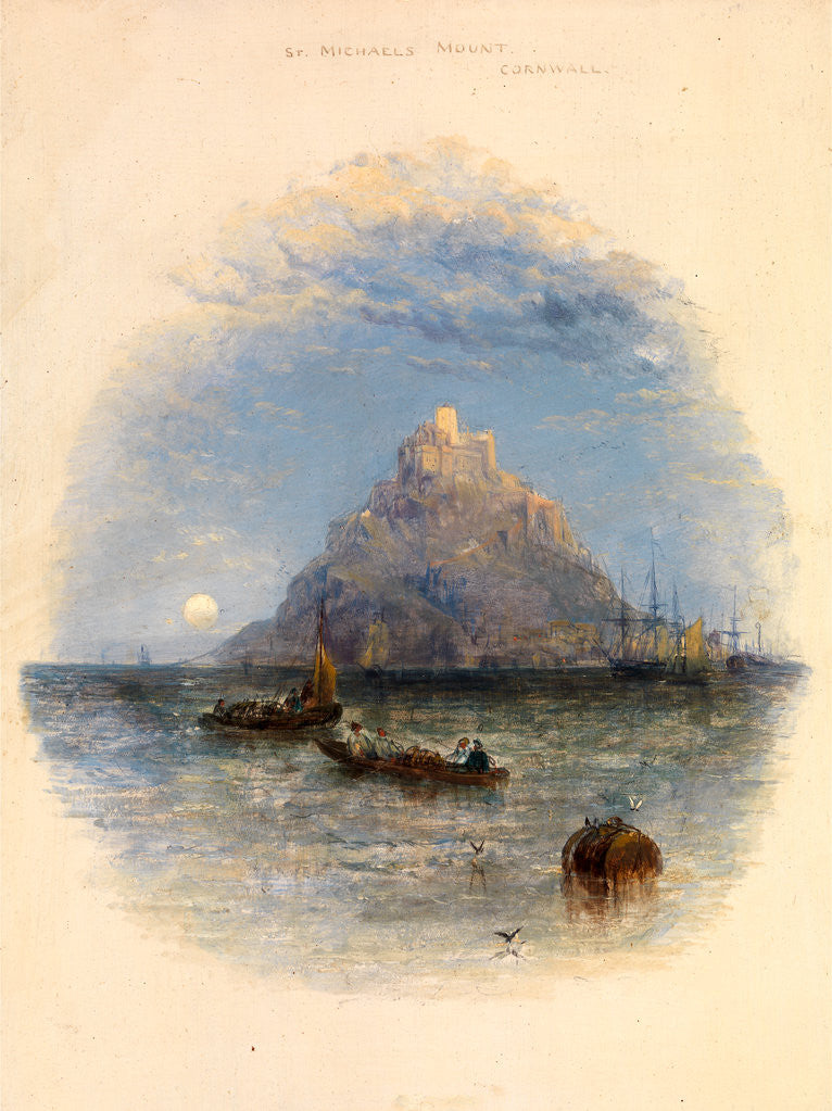 Detail of St. Michael's Mount, Cornwall by Thomas Creswick