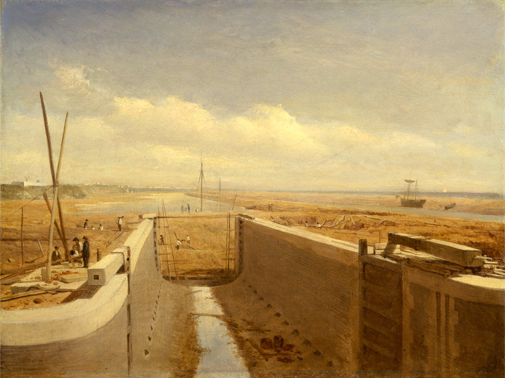 Detail of Canal under construction, possibly the Bude Canal by Anonymous