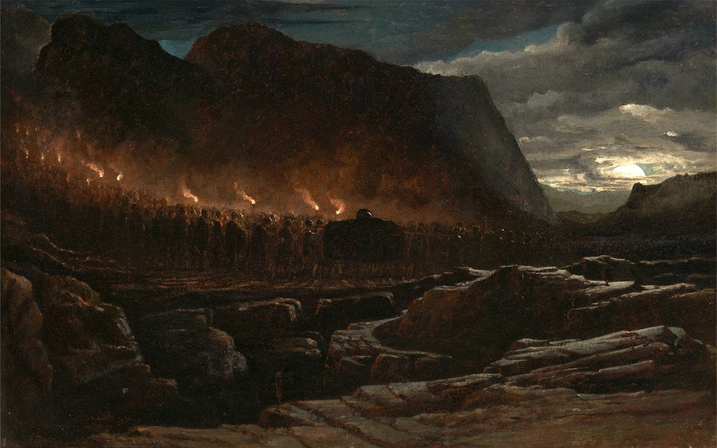 Detail of A Mountain Chieftain's Funeral by Francis Danby