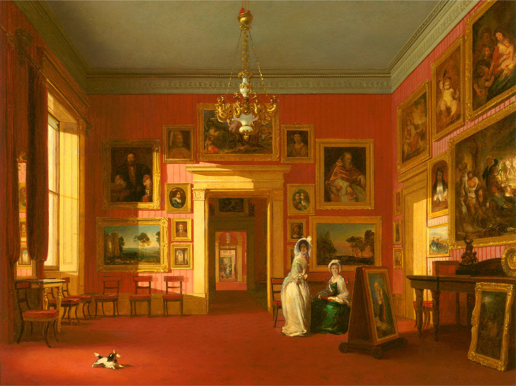 Detail of Lord Northwick's Picture Gallery at Thirlestaine House by Robert Huskisson