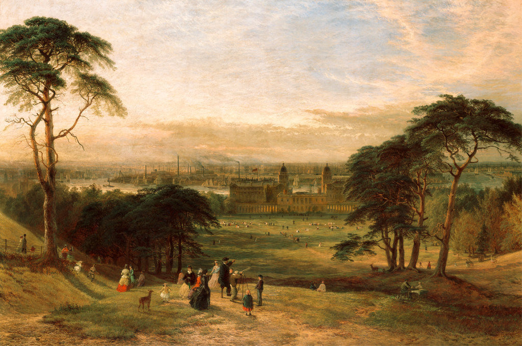 Detail of London from Greenwich Hill by Henry Dawson