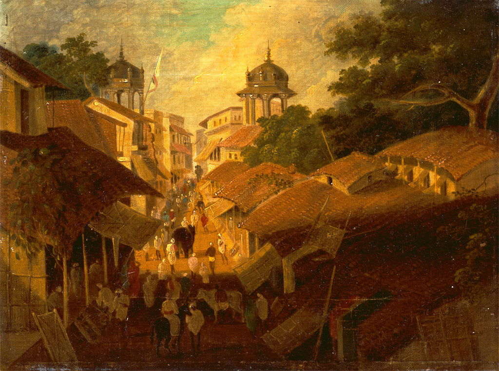 Detail of Street in Patna View of a Street in the City of Patna, by Sir Charles D'Oyly