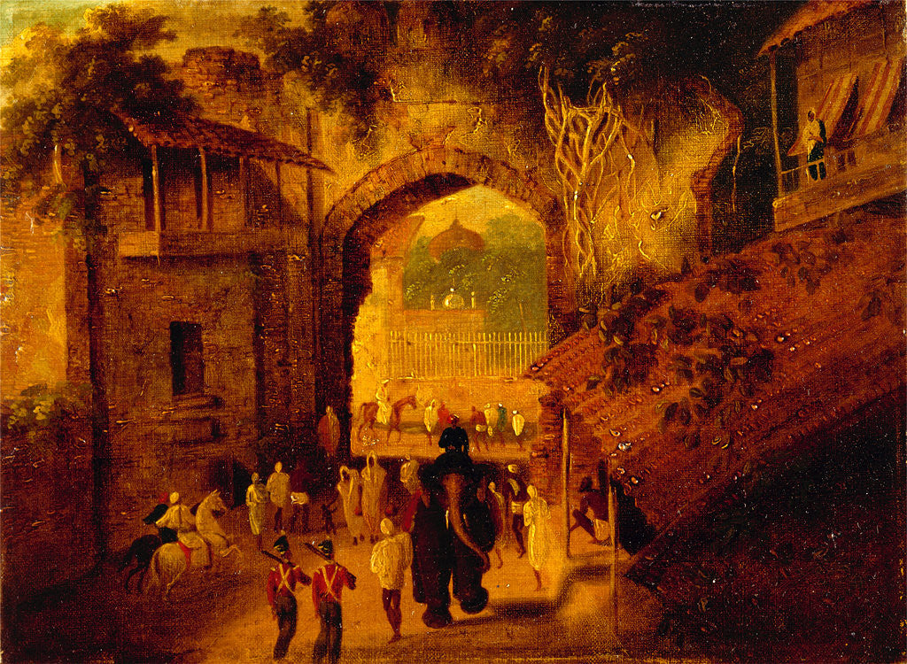 Detail of East Gateway, Patna View of the East Gateway of the City of Patna, by Sir Charles D'Oyly
