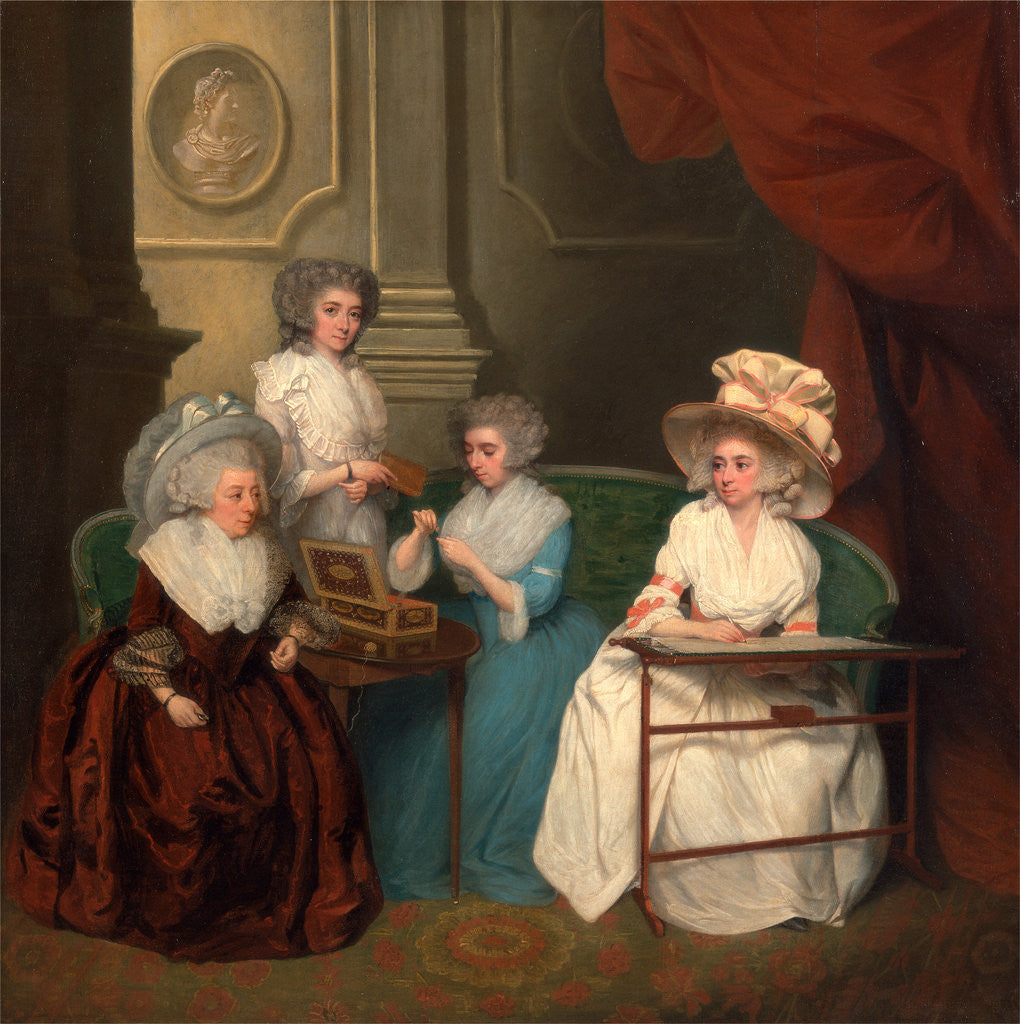 Detail of Lady Jane Mathew and Her Daughters by Anonymous