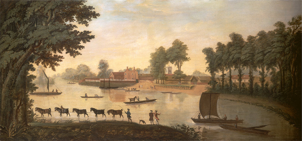 Detail of View of Shepperton on the River Thames by Anonymous