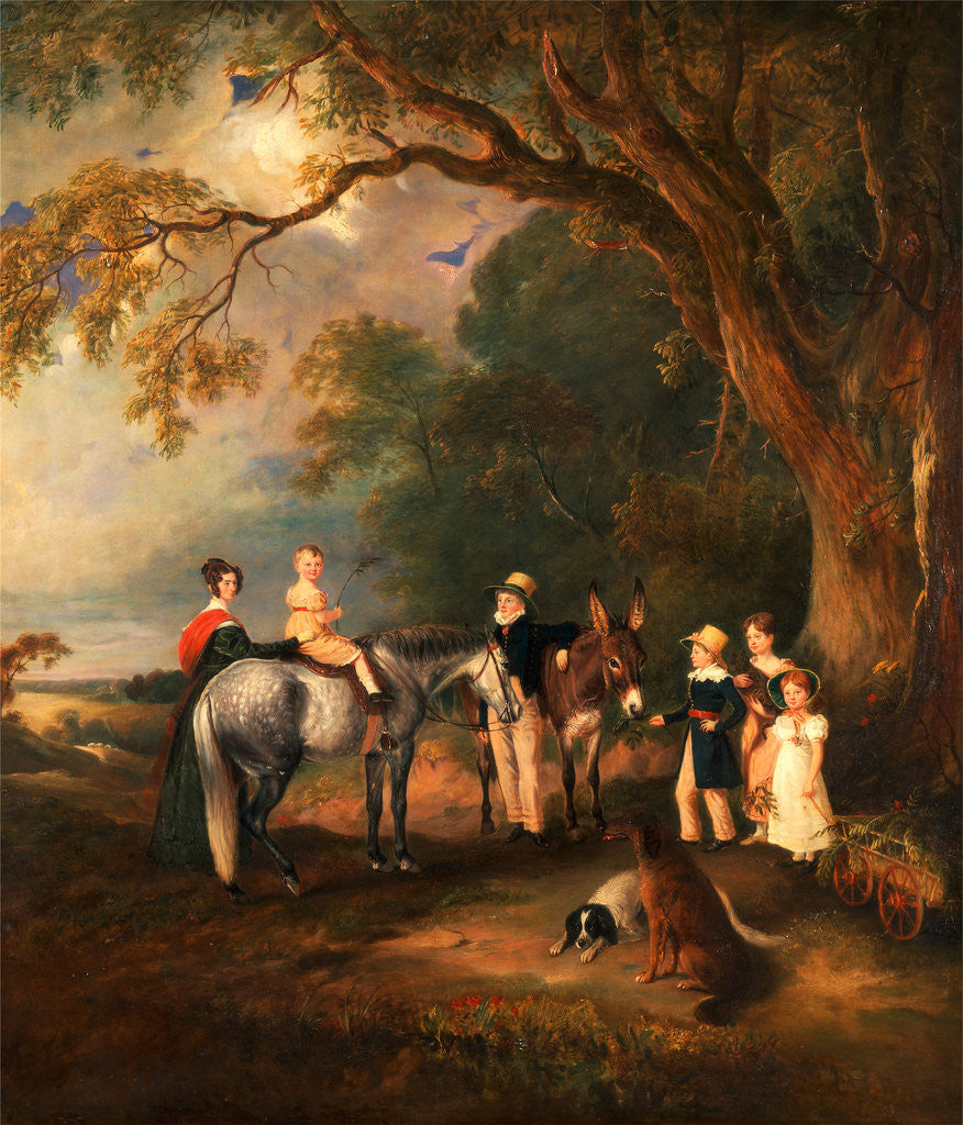 Detail of Miss Catherine Herrick with her Nieces and Nephews, the Five Elder Children of the Rev. and Mrs. Henry Palmer by John Ferneley