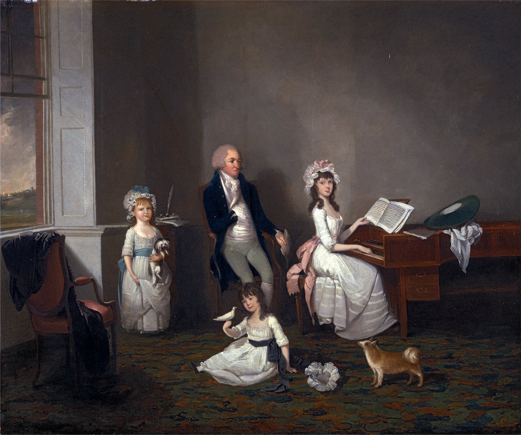 Detail of John Richard Comyns of Hylands, Essex, with His Daughters by John Greenwood