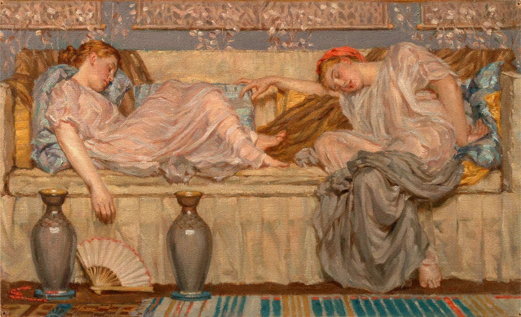 Detail of Beads (study) Two Women on a Sofa, 1875 by Albert Joseph Moore
