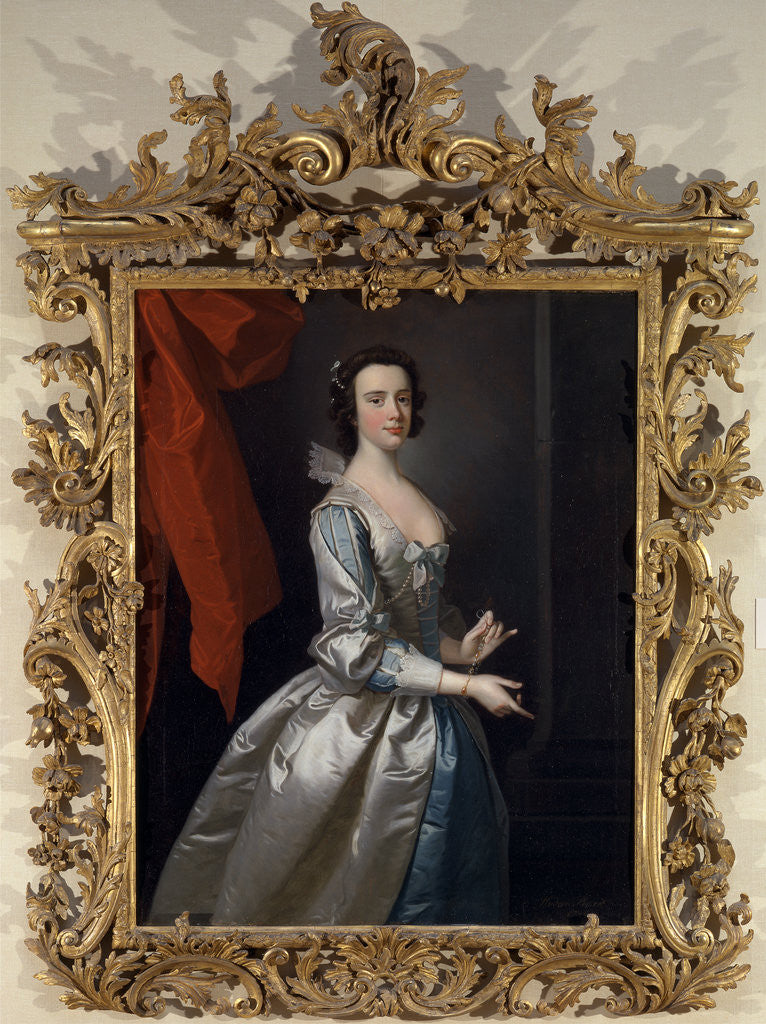 Detail of Portrait of a Woman, Probably Elizabeth Aislabie, of Studley Royal by Thomas Hudson