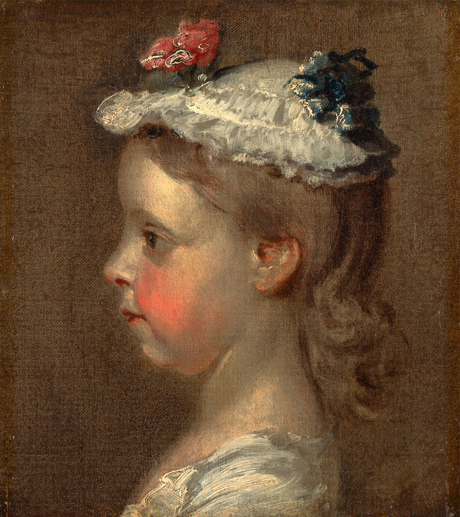 Detail of Study of a Girl's Head by William Hogarth