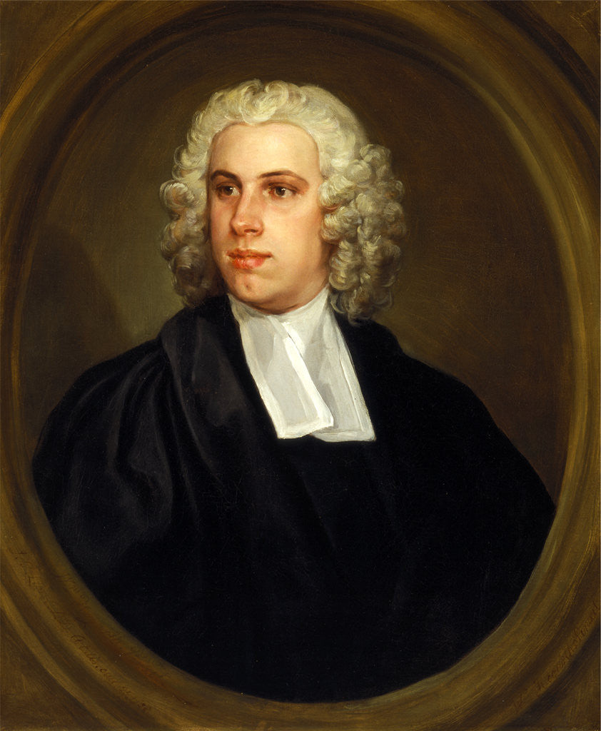 Detail of The Reverend Dr. John Lloyd, Curate of St. Mildred's Church, Broad Street by William Hogarth