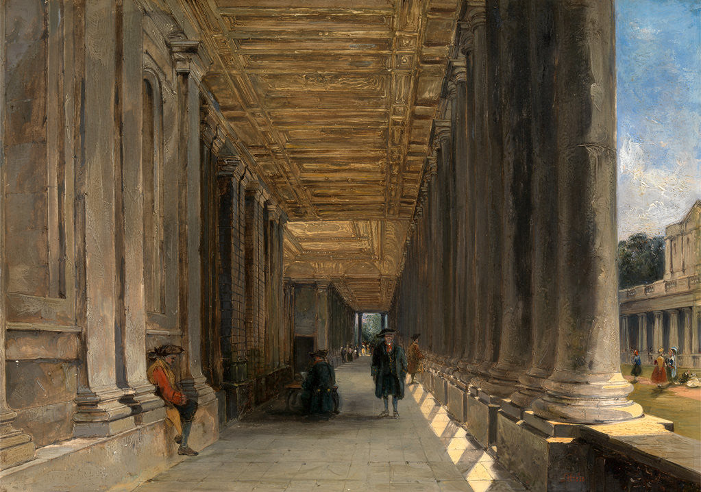 Detail of The Colonnade of Queen Mary's House, Greenwich, London by James Holland