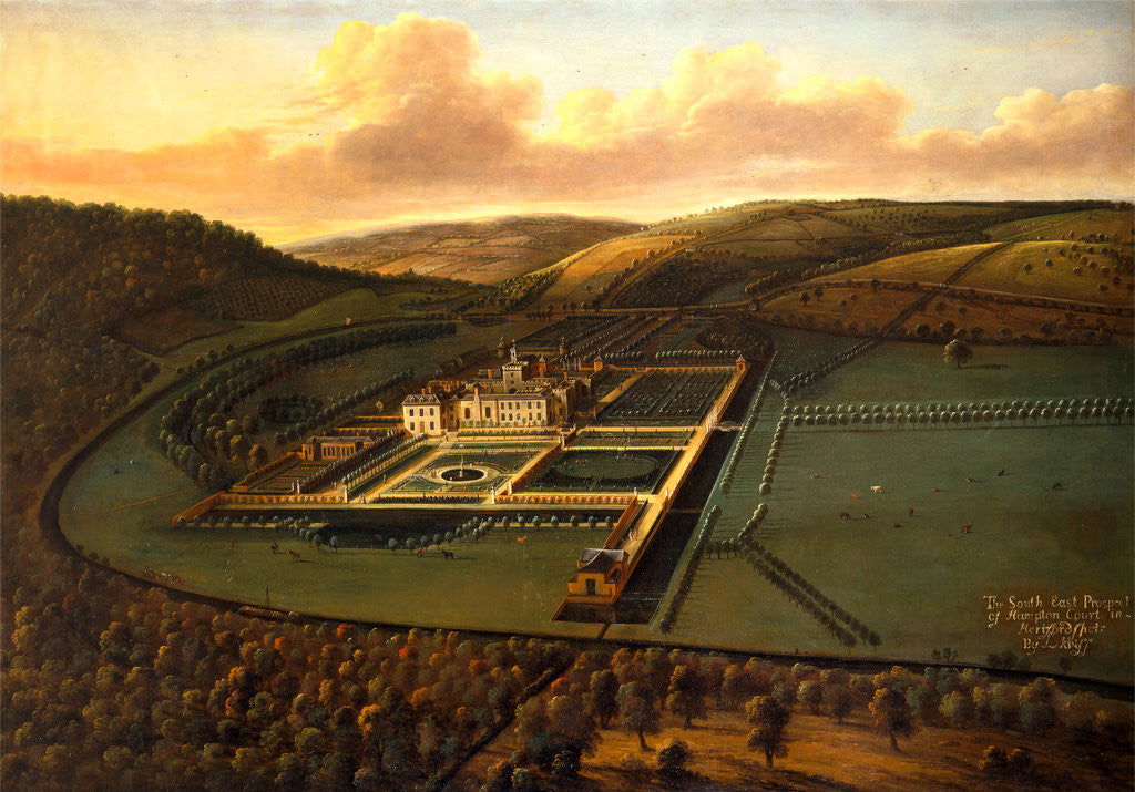 Detail of The Southeast Prospect of Hampton Court, Herefordshire by Leonard Knyff