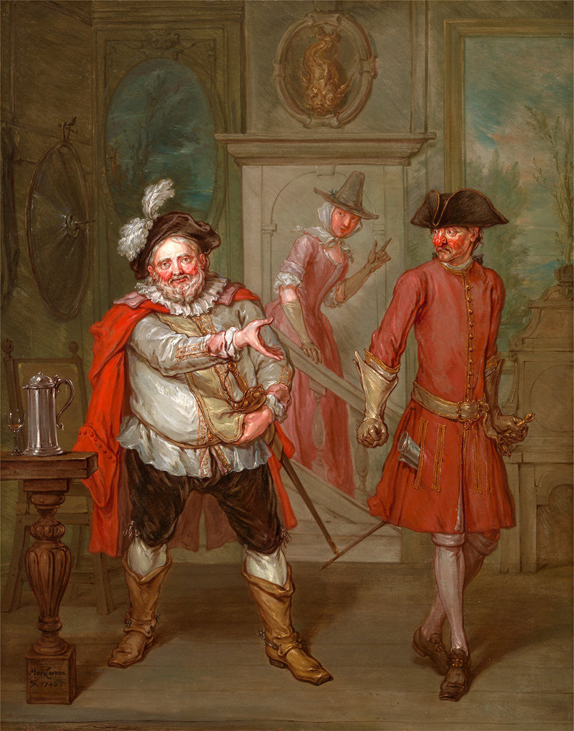 Detail of Scene from Henry IV, Part I by Marcellus Laroon the Younger