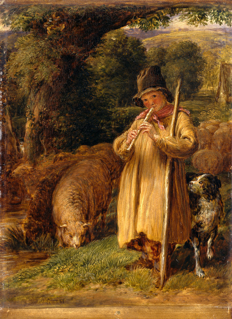 Detail of Shepherd Boy Playing a Flute by John Linnell