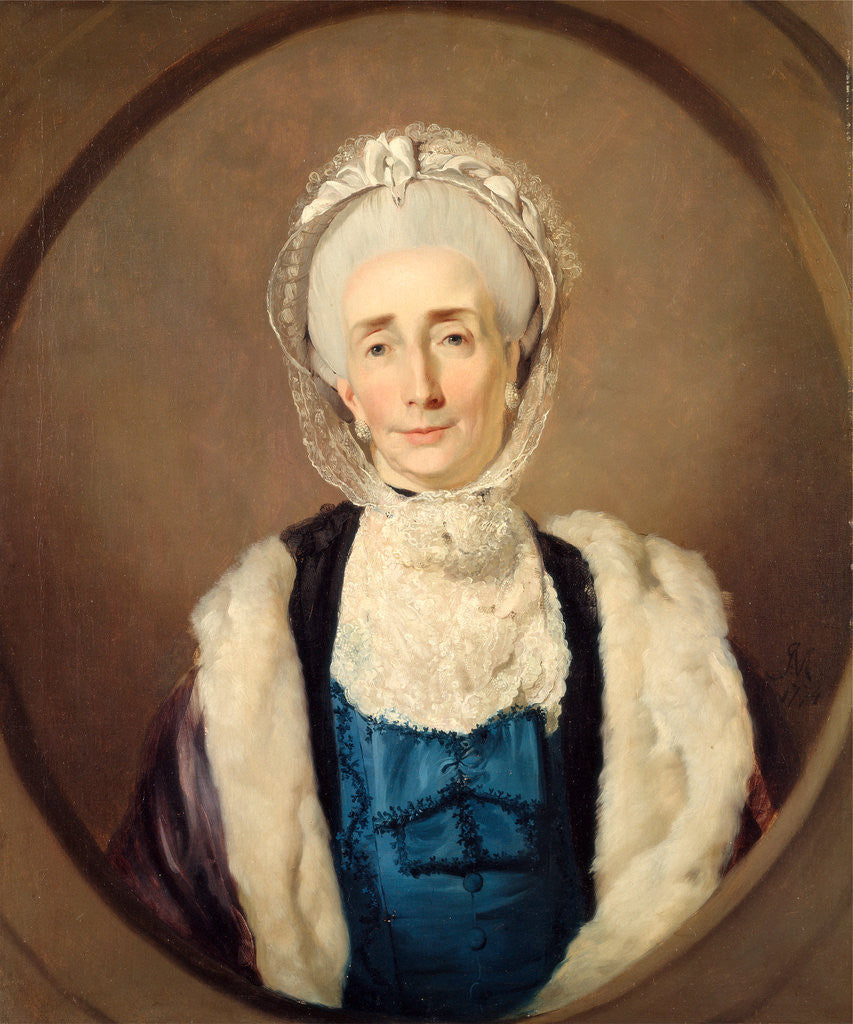 Detail of Mrs. Lushington Mary Lushington by John Hamilton Mortimer