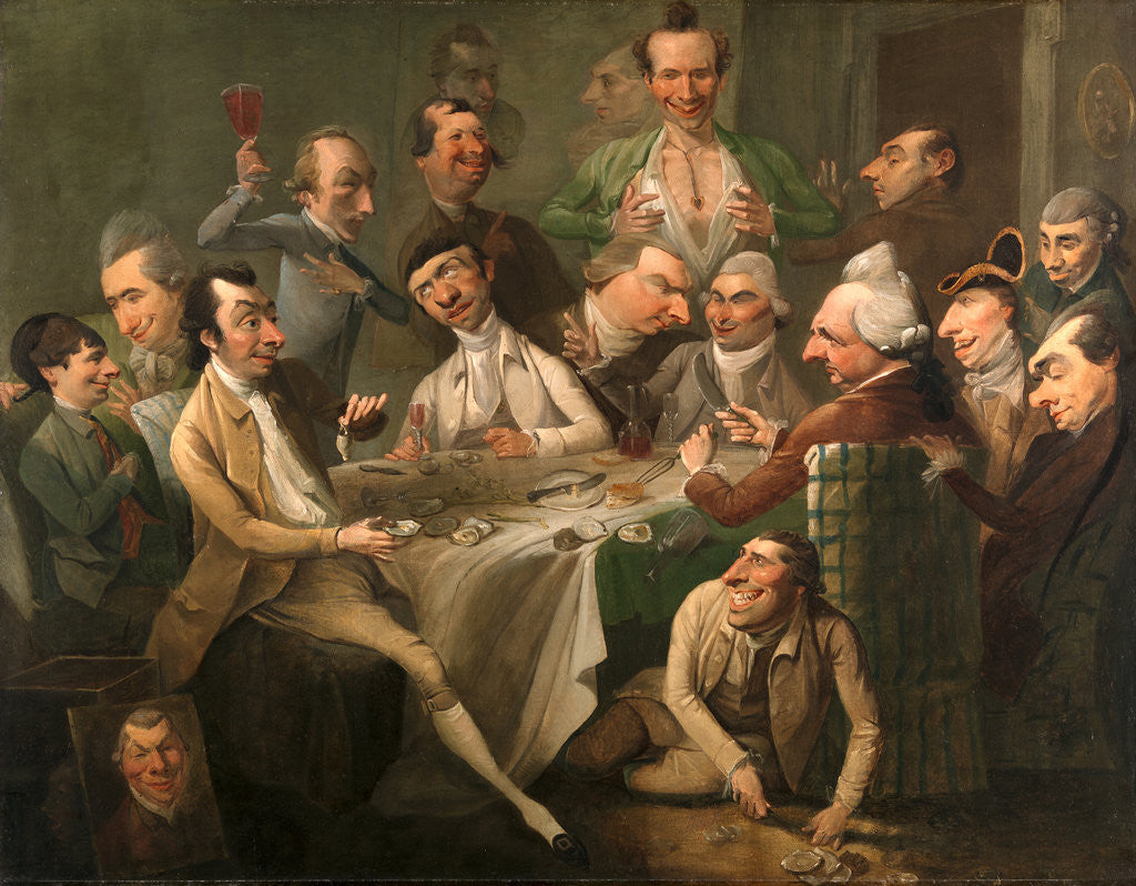 Detail of A Caricature Group including Members of the Howdalian Society by John Hamilton Mortimer