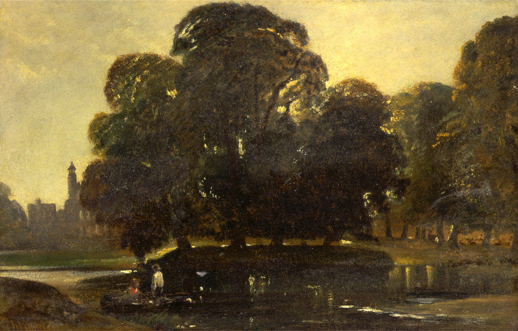 Detail of A View of Eton and the Fellows Eyot by William James Muller