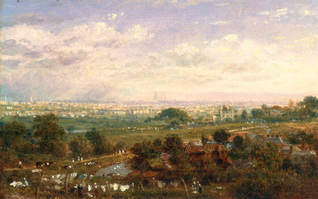 Detail of London from Islington Hill by Frederick Nash