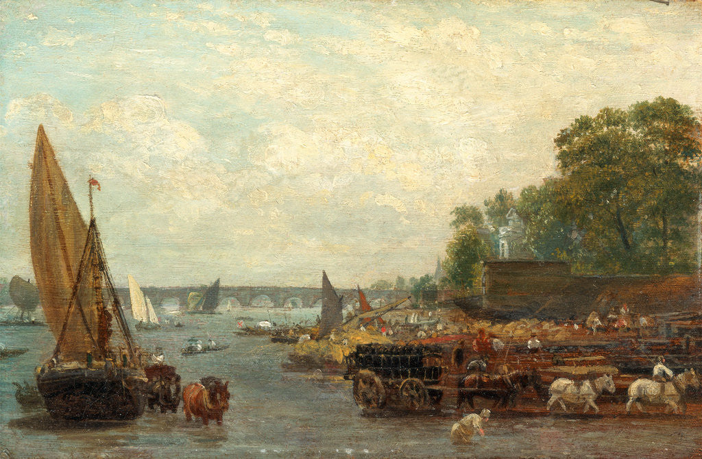 Detail of Westminster Bridge by London Frederick Nash