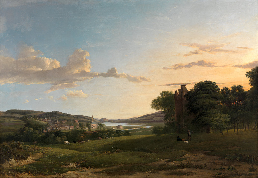 Detail of A View of Cessford and the Village of Caverton, Roxboroughshire in the Distance by Patrick Nasmyth