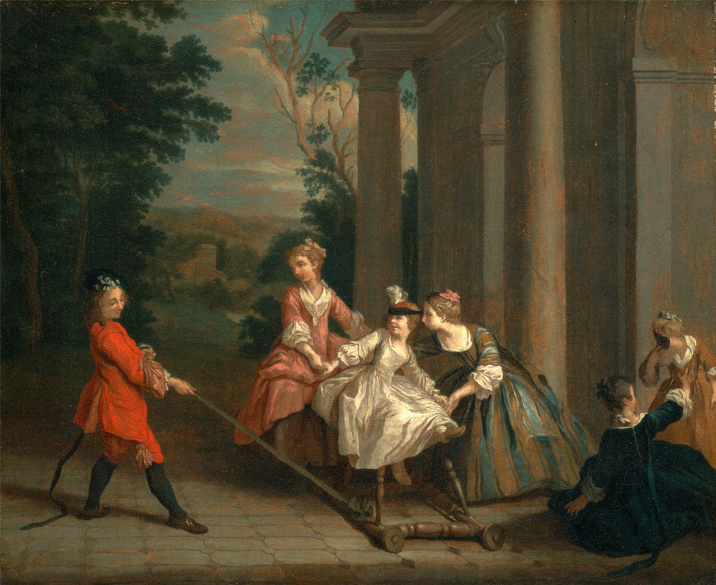 Detail of Children Playing with a Hobby Horse by Joseph Francis Nollekens
