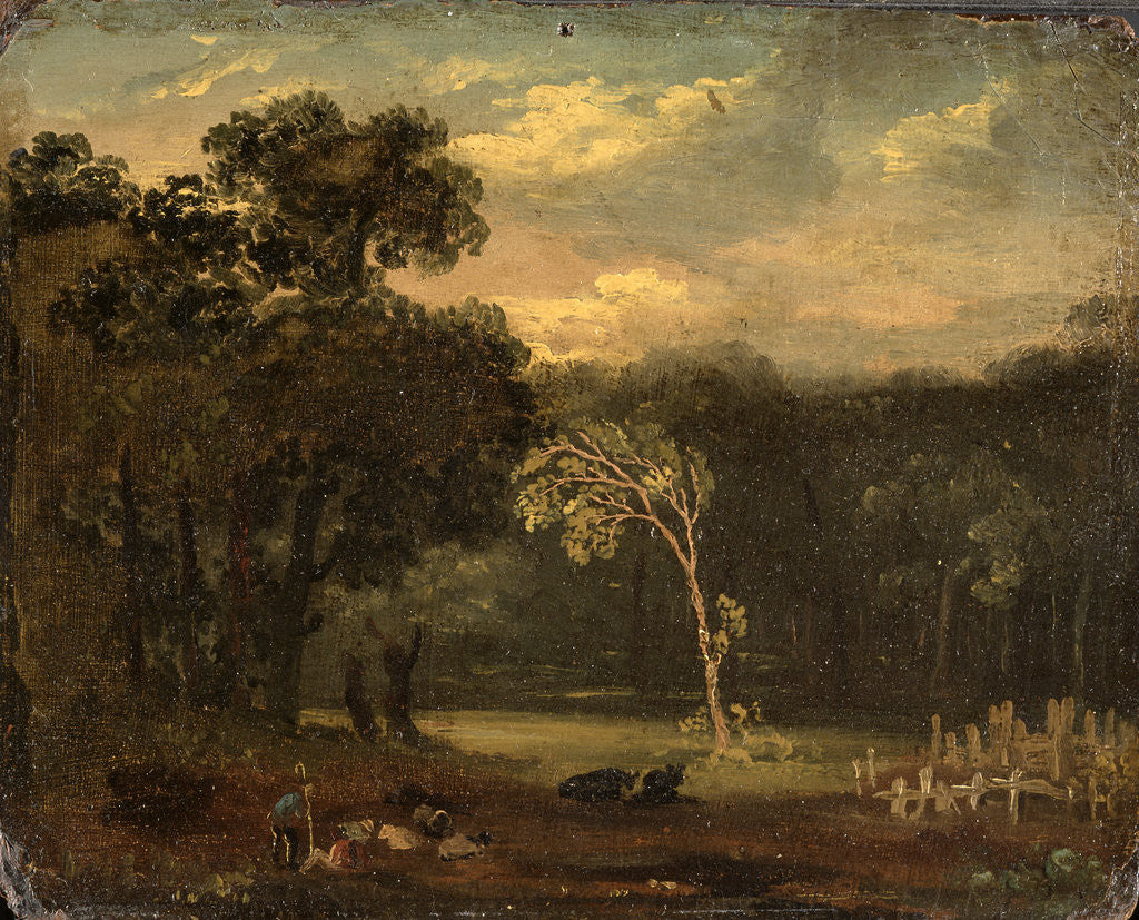Detail of Sketch from Nature in Sion Park, London by Samuel Palmer