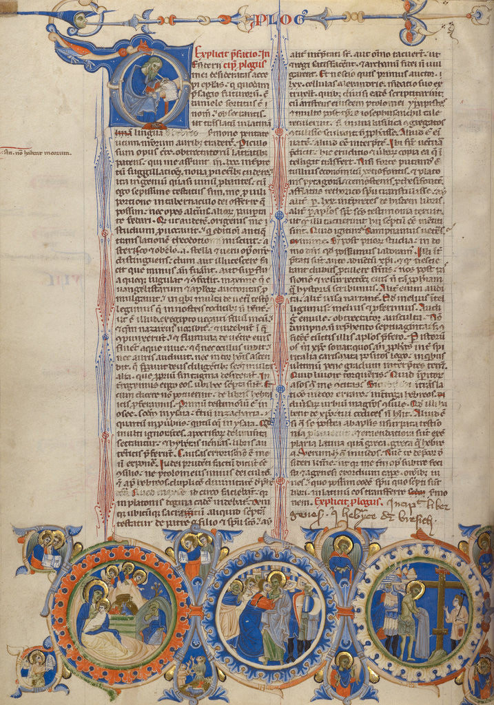 Detail of Initial D: Saint Jerome with Scenes of the Life of Christ by Anonymous