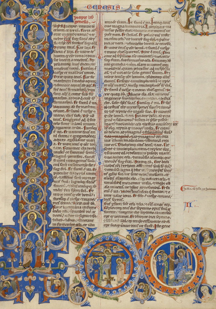 Detail of Initial I: Scenes of the Creation of the World and the Life of Christ by Anonymous