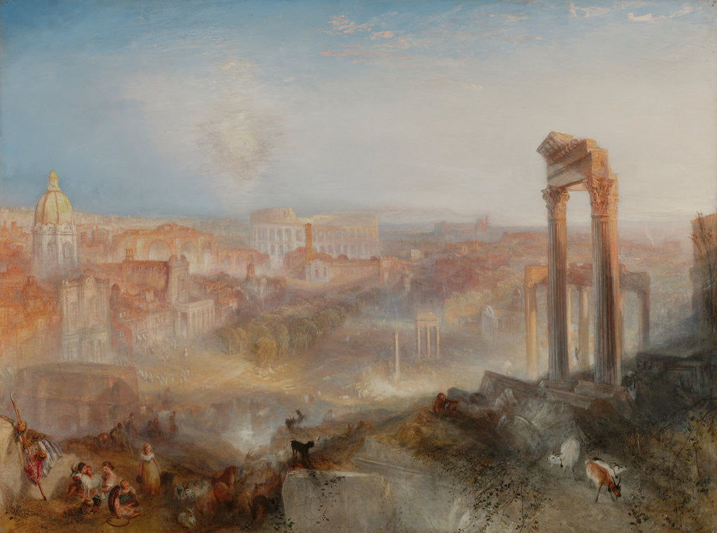 Detail of Modern Rome - Campo Vaccino by Joseph Mallord William Turner