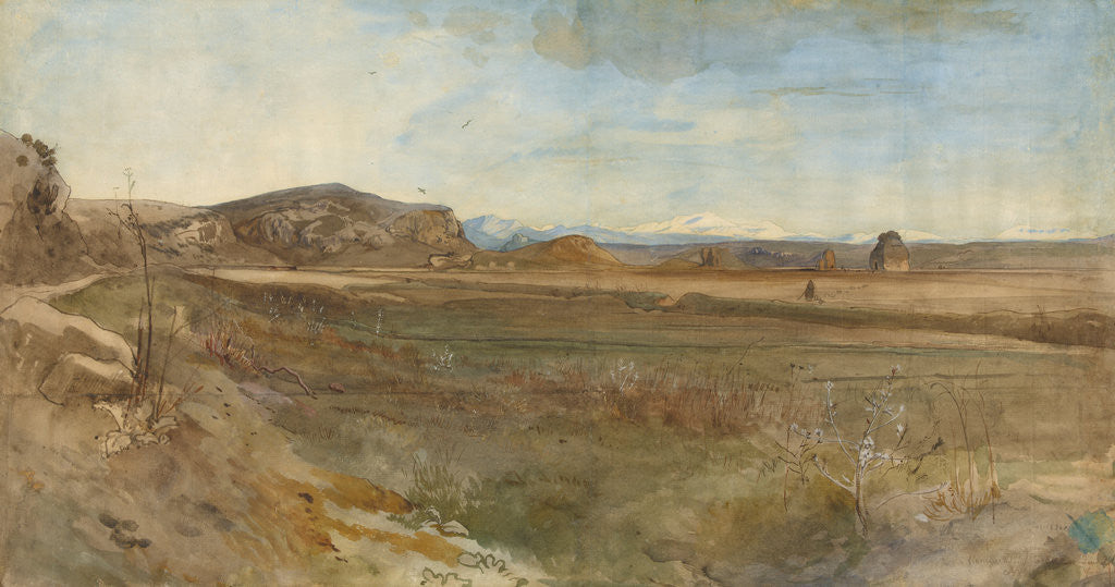 Detail of Campagna Landscape on the Via Flaminia by Franz Albert Venus