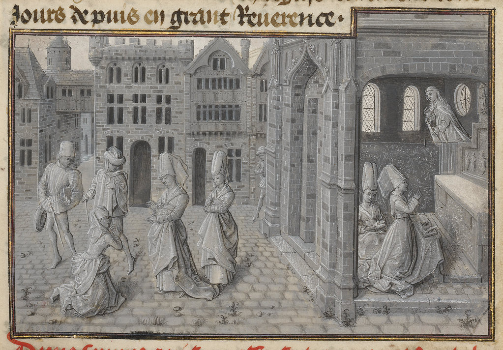 Detail of Miniature from The Miracles of Our Lady by Lieven van Lathem