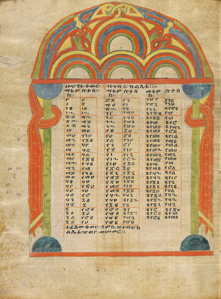 Detail of Canon Table Page by Anonymous