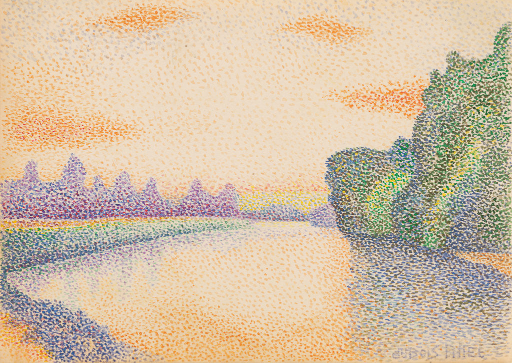 Detail of The Banks of the Marne at Dawn by Albert Dubois-Pillet