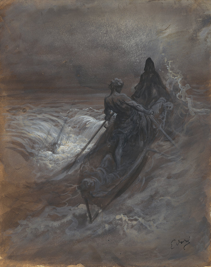 Detail of After the Shipwreck - Design for an Illustration of Coleridge's The Rime of the Ancient Mariner by Gustave Doré