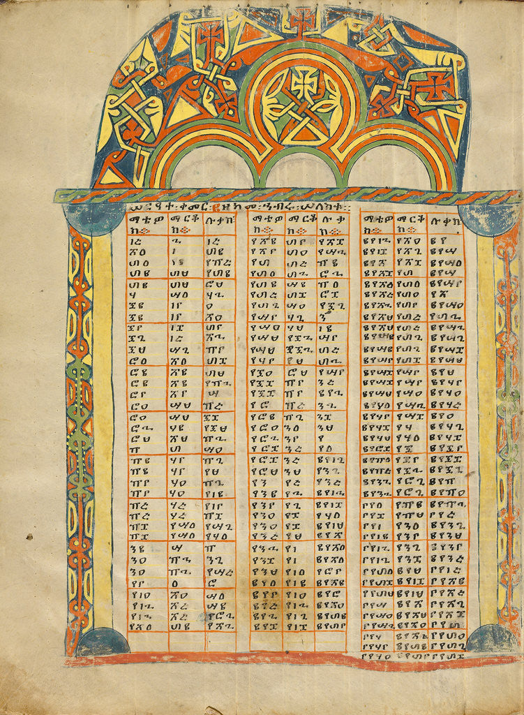 Detail of Canon Table Page by Anonymous