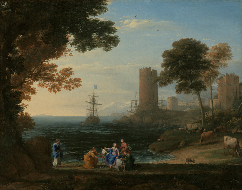 Detail of Coast View with the Abduction of Europa by Claude Lorrain