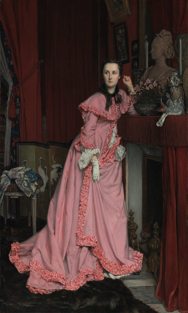 Detail of Portrait of the Marquise de Miramon, née, Thérèse Feuillant by Jacques Joseph Tissot